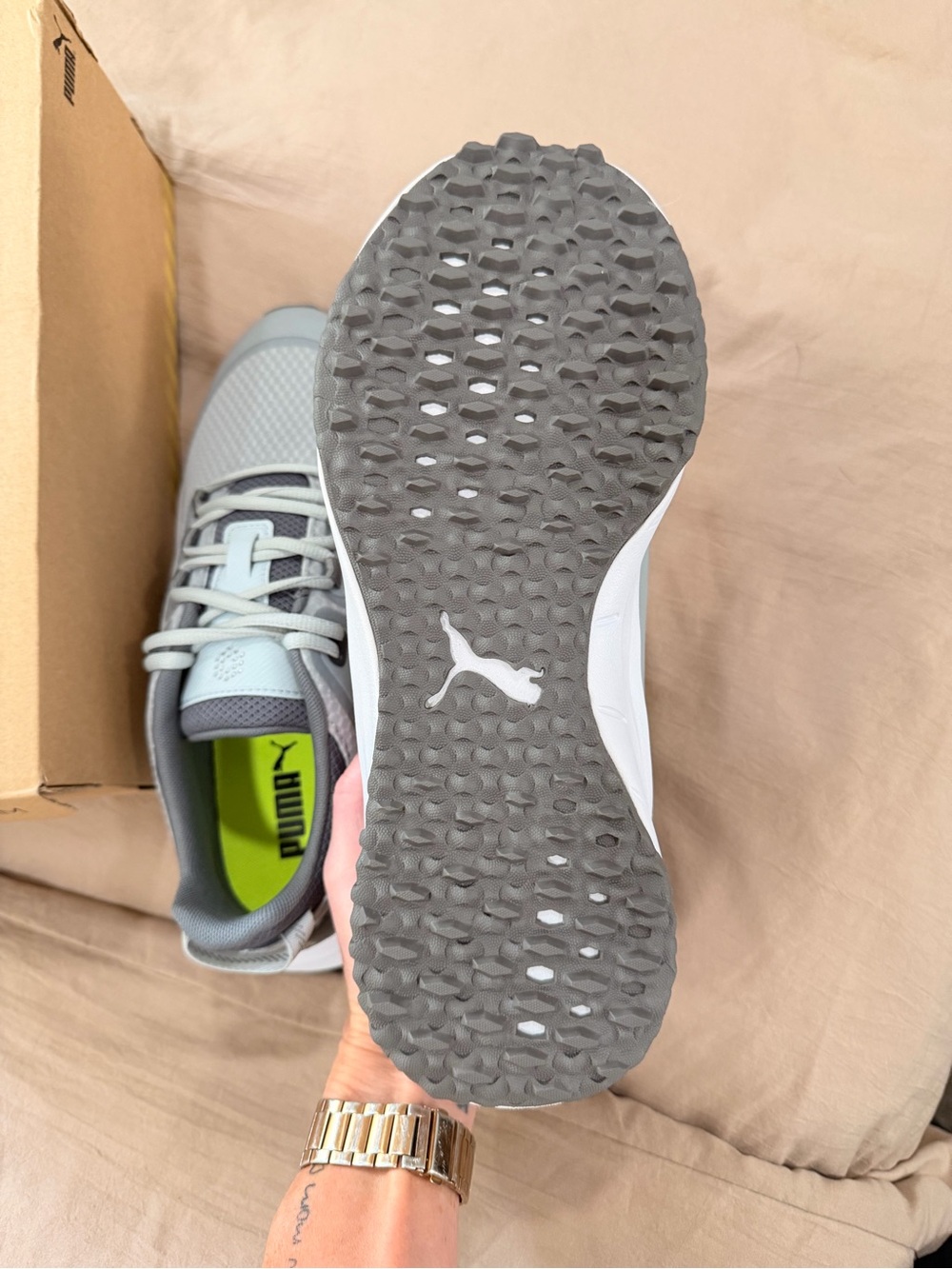 Puma Men's Gray Fusion Foam Golf Shoes - Picture 3 of 4